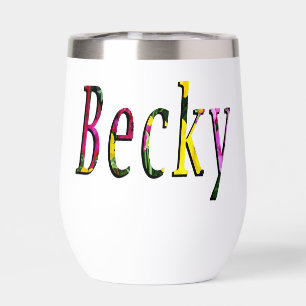 Floral Designed Becky Name,