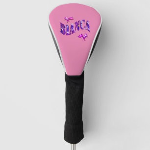Floral Designed Bianca Name, Golf Club Cover