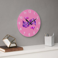 Floral Designed Bianca Name, Wall Clock