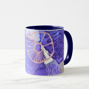 Floral designed purple mug
