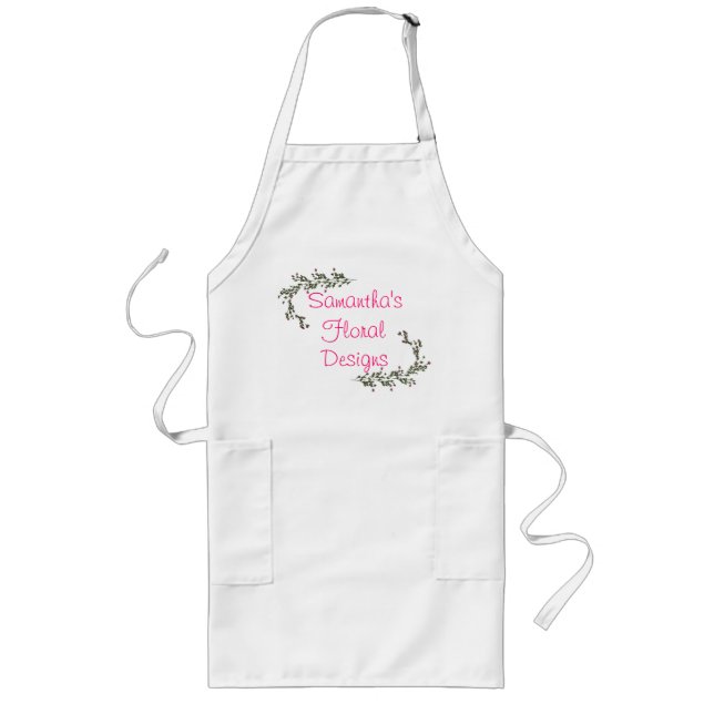 "_____ Floral Designs" Long Apron (Front)