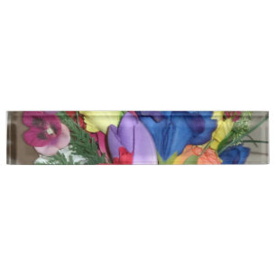 Floral Desk Nameplate