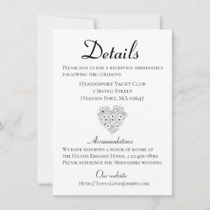 Floral Details Black Anemones Flower Wedding Party Invitation