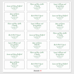 Floral d'hiver  Étiquettes de adresse d'invités Ma