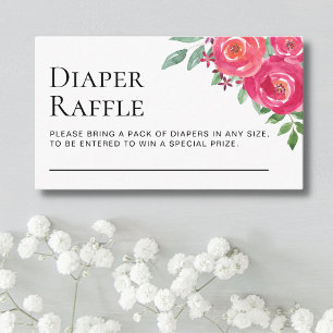 Floral Diaper Raffle Enclosure Card