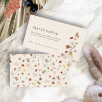 Floral Diaper Raffle Enclosure Card