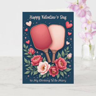 Floral Dink & Smash 💘 Valentine's Card