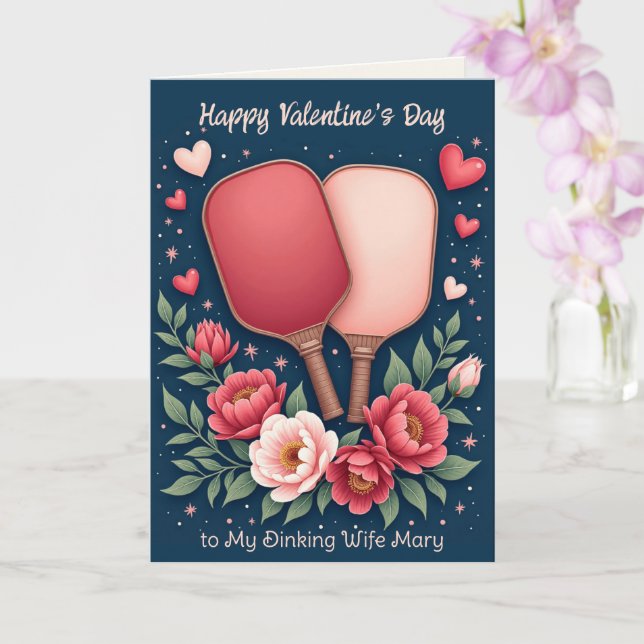 Floral Dink & Smash 💘 Valentine's  Card (Orchid)