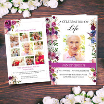 Floral Display Funeral Program Template