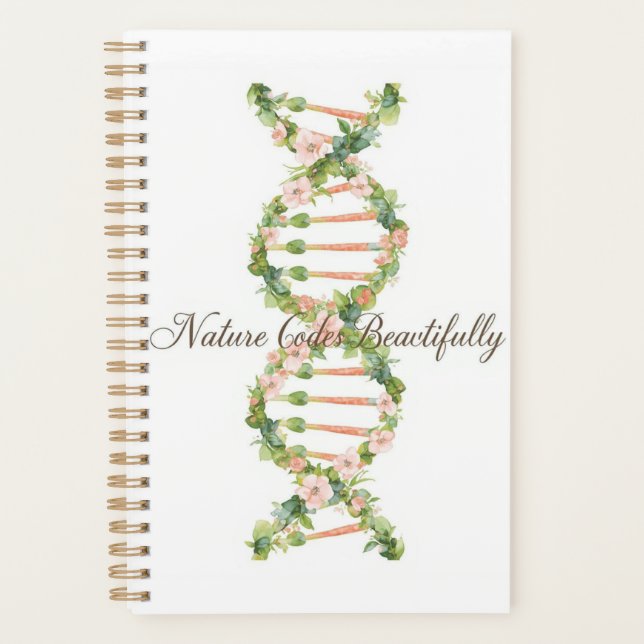 Floral DNA Helix Watercolor Art Planner (Front)