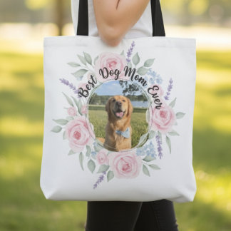 Floral Dog Mom – Best Ever Mother's Day Gift Tote Bag