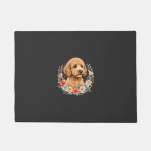 Floral Dog Round Sublimation Doormat