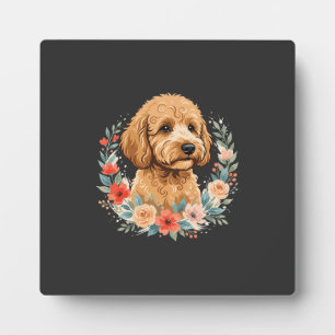 Floral Dog Round Sublimation Plaque