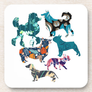 Floral Dogs Coaster