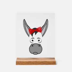 Floral Donkey Animal Halloween Costume Gift Acrylic Sign