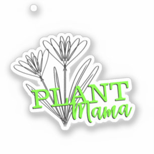 Floral Doodle Hand Drawn Plant Mama Neon