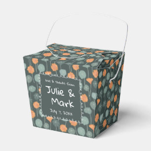 Floral Doodle Thank You Favor Box