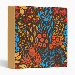 Floral doodles dark binder