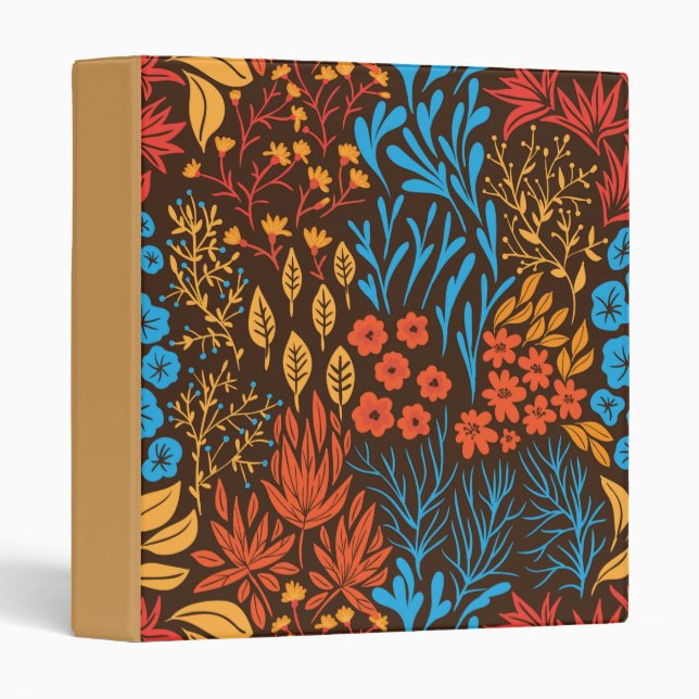 Floral doodles dark binder (Front/Spine)