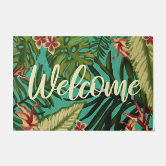 Floral Doormat, Tropical Door mat, Welcome Mat