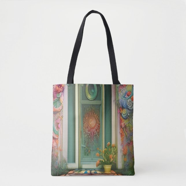 Floral Doorway  Tote Bag (Front)