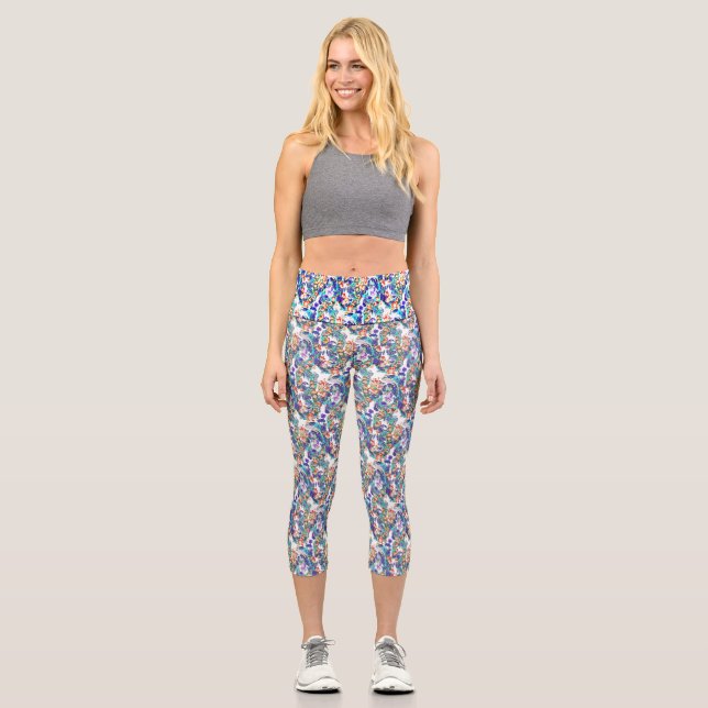 floral dragon capri leggings (Front)