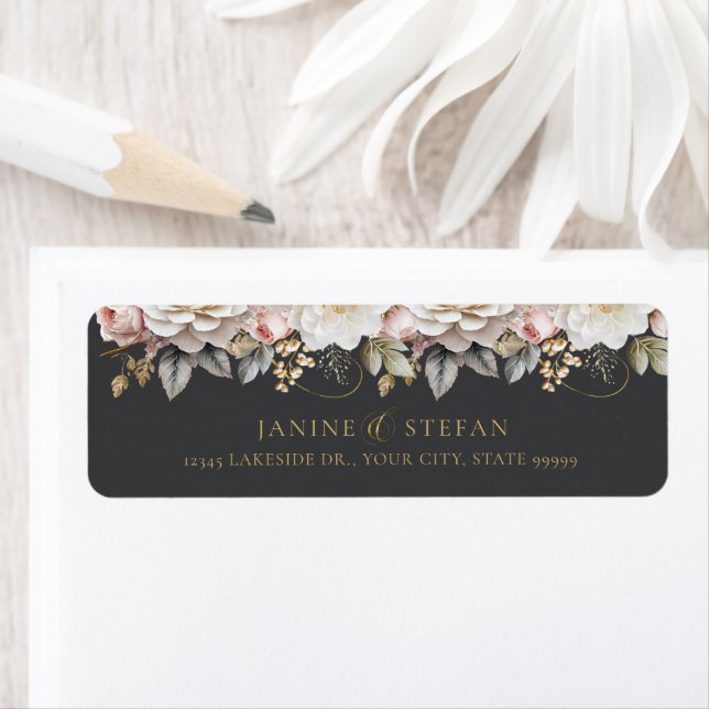 Floral Drama Wedding Charcoal ID1022 (Insitu)