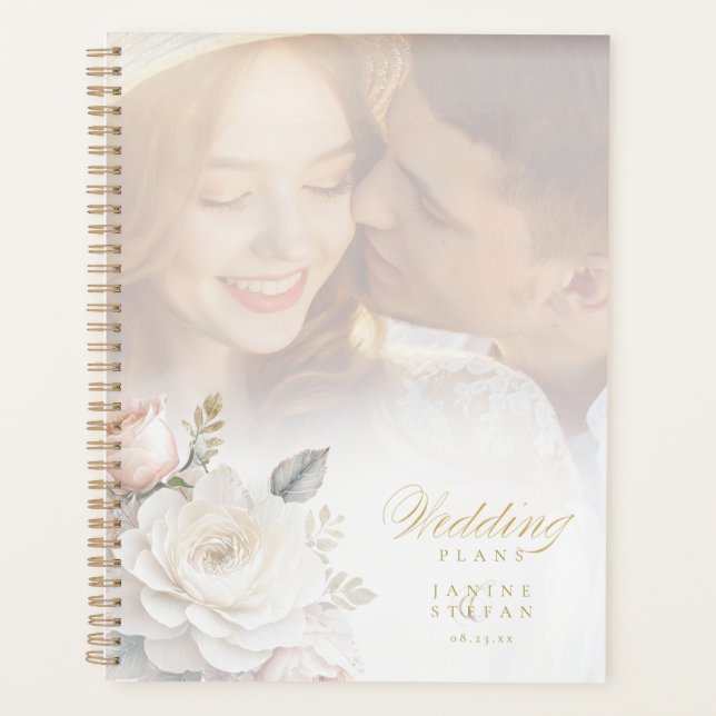 Floral Drama Wedding Photo Welcome ID1022 Planner (Front)