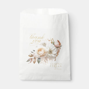 Floral Drama Wedding Thank You White ID1022 Favour Bag