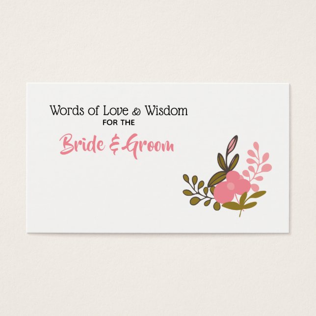 Floral Drawing - Words of Love Bridal Shower (Front)