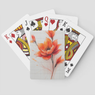 Floral Dream Design Elegant Art Playing Cards