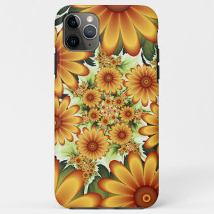 Floral Dream, Modern Abstract Flower Fractal Art iPhone 11 Pro Max Case