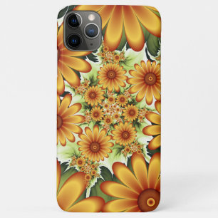 Floral Dream, Modern Abstract Flower Fractal Art iPhone 11 Pro Max Case