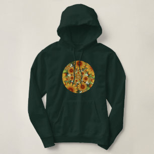 Floral Dream, Modern Abstract Flower Fractal Art Hoodie
