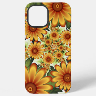 Floral Dream, Modern Abstract Flower Fractal Art iPhone 12 Pro Max Case