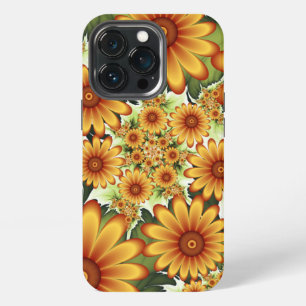 Floral Dream, Modern Abstract Flower Fractal Art iPhone 13 Pro Case