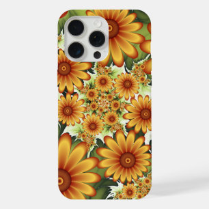 Floral Dream, Modern Abstract Flower Fractal Art iPhone 15 Pro Max Case