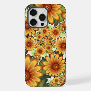 Floral Dream, Modern Abstract Flower Fractal Art iPhone 15 Pro Max Case