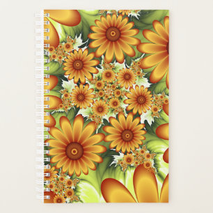 Floral Dream, Modern Abstract Flower Fractal Art Planner