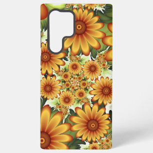 Floral Dream, Modern Abstract Flower Fractal Art Samsung Galaxy Case
