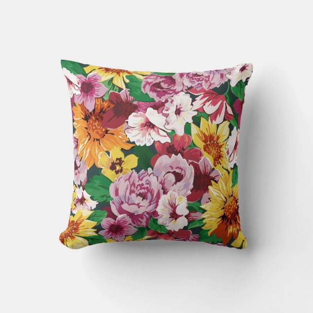 Floral Dreams #1 @ Susiejayne Throw Pillow (Front)