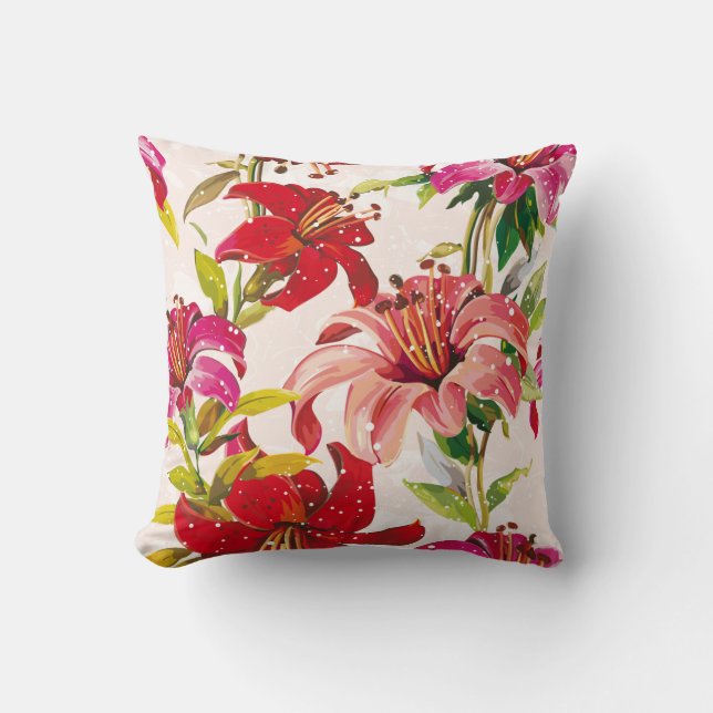 Floral Dreams #4 @ Susiejayne Throw Pillow (Front)
