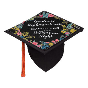 Floral Dreams Graduation Cap Topper