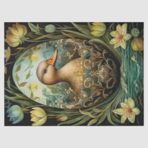 Floral Duck Easter Tissue Paper