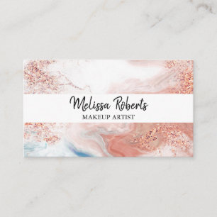 Floral dusty black & gold QR logo photo  Business Card