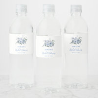 Floral Dusty Blue Bridal Shower Favour