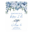 Floral Dusty Blue Bridal Shower Welcome Sign