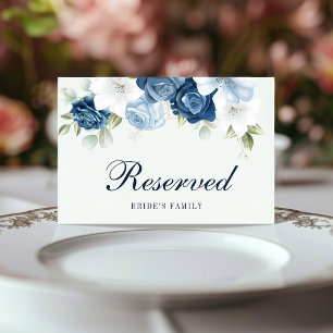 Floral Dusty Blue Eucalyptus Reserved Sign Card