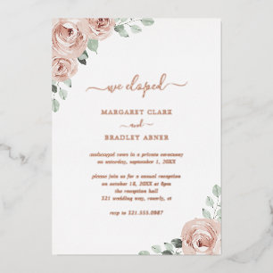 Floral Dusty Rose Gold Elegant Wedding Reception