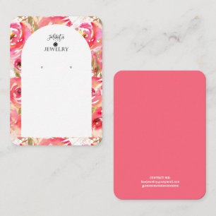 Floral Earring Display Holder Card